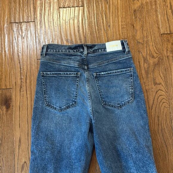 Express modern straight super high rise distressed knee jeans 6s - Picture 12 of 12